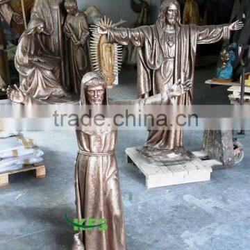 Bronze standing Jesus statue