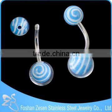 BR01814 Fashion Sexy Disco Ball Navel Piercing Bar Wholesale Acrylic Belly Ring photo-5