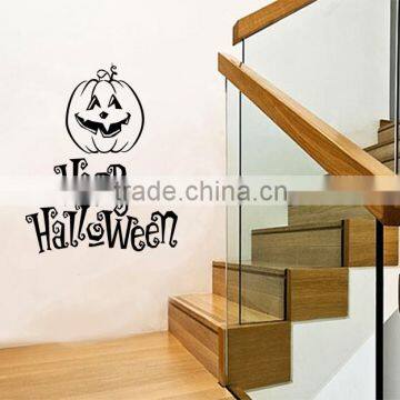 ALFOREVER Wall Decal Quote Happy Halloween Pumpkin Vinyl Decal Sticker Home Interior Design Art Mural Kids Nursery Baby Room Dec