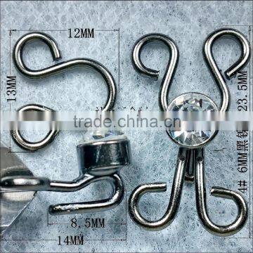 2 Pillar Sedex Audited Factory Rhinestone Metal Hook and Eyes Closures photo-3