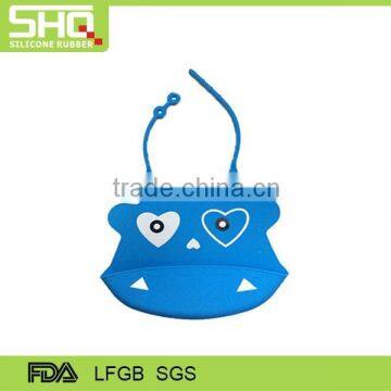 Promotional silicone bibs with crumb catcher