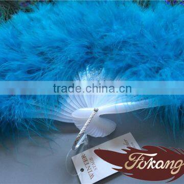 21 Piece Turkey Marabou And Peacock Feather Fan For Party Supplies photo-3