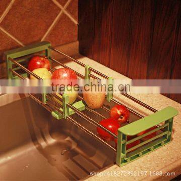 Bonunion stainless steel draining rack draining dish rack adjustable kitchen drawer basket