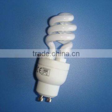 half spiral T2 GU0 11w CFL energy saving lamps