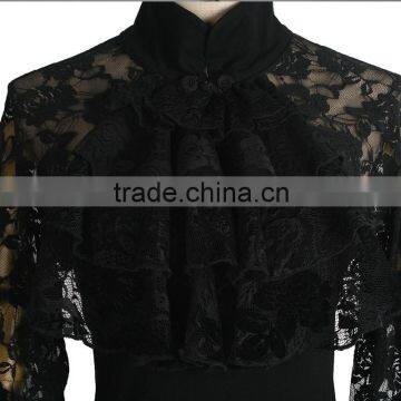 T-290 Elegant Gothic Rose Lace Long Rock T-shirt With Gloves photo-3