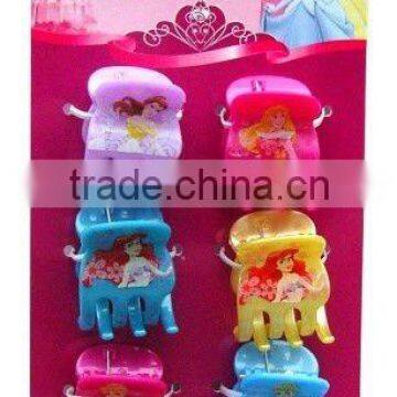 6 PCS FASHION PRINTIED PLASTIC CLAW CLIP