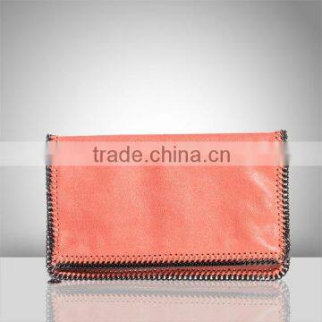 V452-2013 fashion suede leather clutch bag for young girls,handbag with chain strap