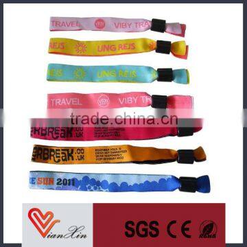 Cheap Promotional Plastic Clip Woven Wristband