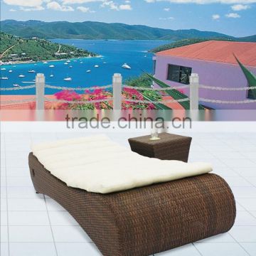 Outdoor rattan sun lounge furniture with cushion