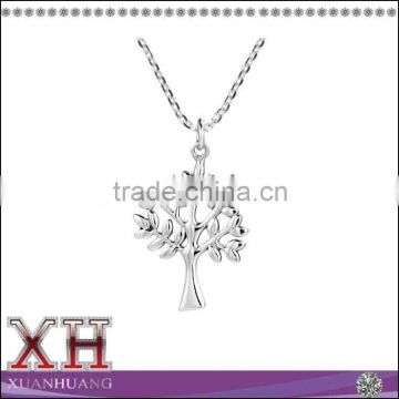 Xuanghuang Strling Silver Shiny Tree Necklace Thailand