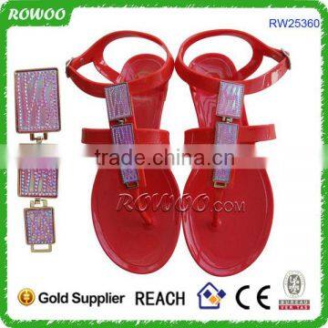 Wholesale Pvc Jelly Color Shoes Women Sandals photo-3