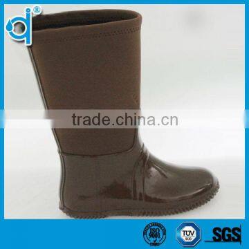 Warming Waterproof Deepgray Rubber Rain Boots Wholesale