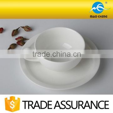 hot selling plain chafing ceramic teacup with saucer