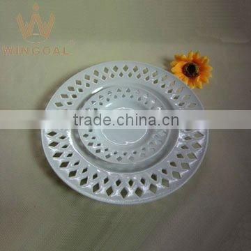 ceramic and porcelain set of 2 round dish