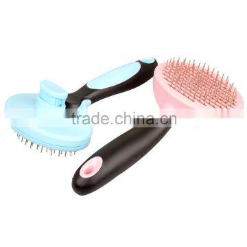 Pink/Blue Thick Pin Pet Fur Grooming Dog Comb Brush Shedding Tool