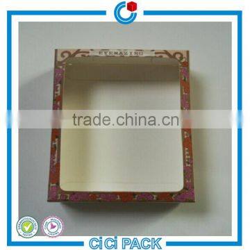 Custom paper cosmetic boxes packaging wholesale with clear window