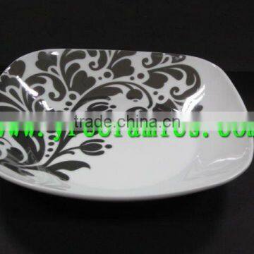 YF13036 square ceramic plates flower pattern