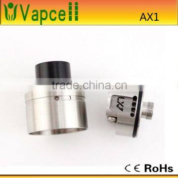 Vapcell hot sale 316ss Top filling Huge vapor AX1 Atomizer AX1 rda clone