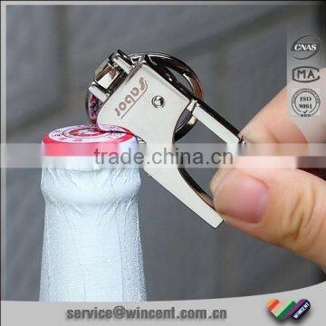 Whole Metal Double Rings Bottle Opener Key Chain photo-3