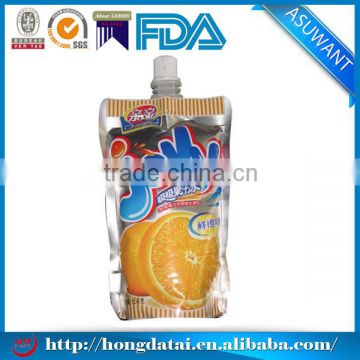 Beverage and wine bag with spout/Food packaging spout pouch for juice /liquid stand up pouch with spout