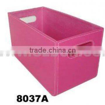 Handmade square pink storage basket wholesale from CN