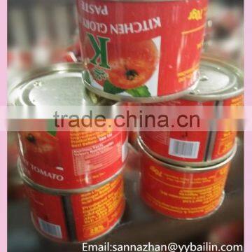 Tomato Paste China Supplier 210g Canned