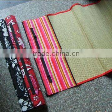 foldable beach mat for beach holiday, portable straw beach mat, rolling straw beach mat