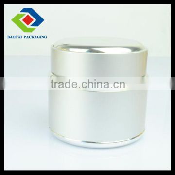 100G Big Sliver Aluminum Jar for Cosmetic Use/curatorial packaging