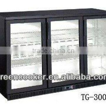 Transparent Glass Door Table Mini Beverage Cooler 200Liters