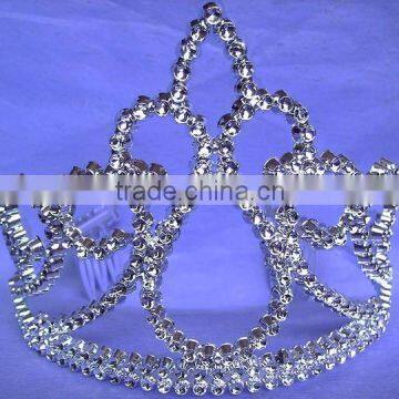 6.5cm High Metallic Silver Party Princess Plastic Tiaras and Crowns photo-3