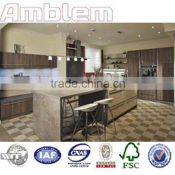 Amblem modern eco-friendly grainwood laminate kitchen cabinets(1 year warranty)