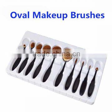 Best Seller 2016 Oval Makeup Brush, Cosmetic Oval Makeup Brush Set Toothbrush                        
                                                Quality Choice