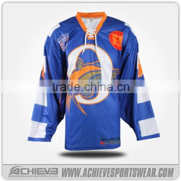 custom ice hockey jerseys tackle twill sublimation hockey uniforms made in china