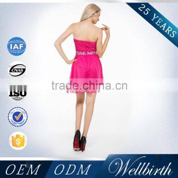 Beautiful Crystal Beaded Sleeveless Fashionable Korean Short Sexy Cocktail Dress Patterns photo-2