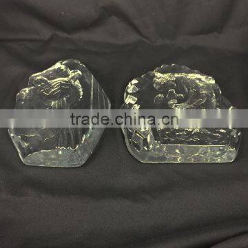 3d laser engraving craft trophy tiger crystal iceberg