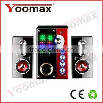 China supply glass panel with USB,SD 2.1 home theatre speaker