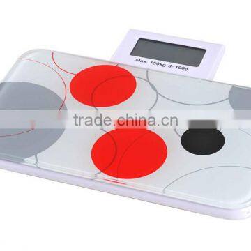 mini electronic human body weighing scale with clock LCD display