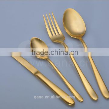 2017 new stainless steel silver and gold flatware set