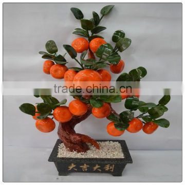 Jade 18 Piece Orange Tree ,natural stone tree ,decorative money tree