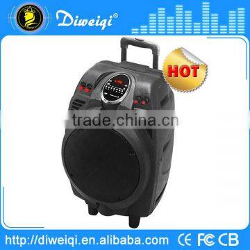 2015 pa portable speaker with mic with wireless mic