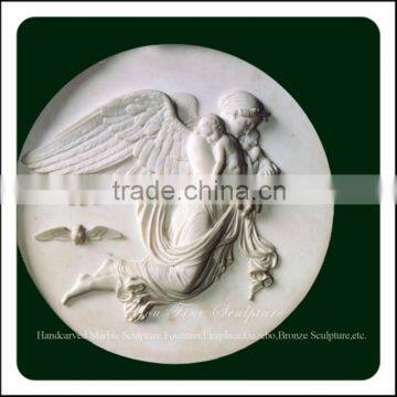 Hotel Decorative Wall Art Modern Stone Relief Carving