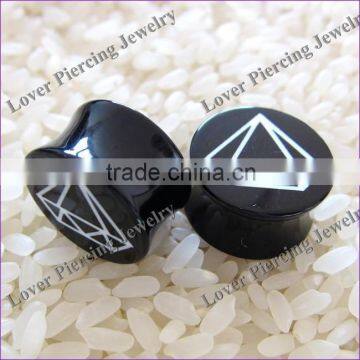 Double Flared Design High Polish UV Acrylic Ear Plug Tunnel [UV-FP600A]