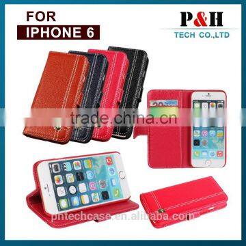 Factory Wholesale Direct Genuine Leather Case for Iphone 6 Leather Case for Iphone 6 Wallet Case photo-2