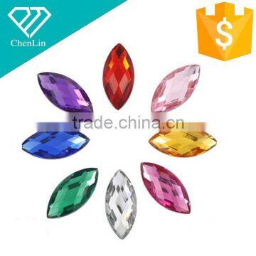 Acrylic Peridot AB Colored Point back Crystal Glass Chaton Bead