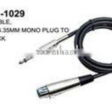 XLR CABLE,METAL 6.35MM MONO PLUG TO XLR JACK