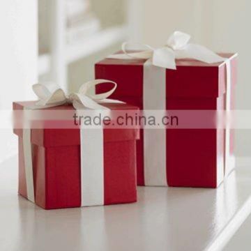 Hot Selling Red Paper Gift Box With Ribbon