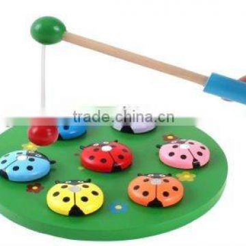 3.5x1CM Top Quality Wood Fishing Toy with Promotions or Gifts