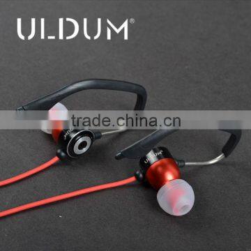 ULDUM high quality microphone earbubs 2013 new designer metal deep bass earhook earphone