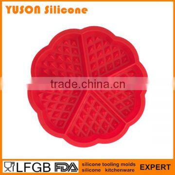 Hot Sales in USA flower shape silicone waffle mould