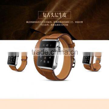 For Apple Watch,Double Tour Cow Leather Genuine Leather For Apple Watch Band